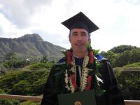 David Doolin at his PhD graduation in Hawaii