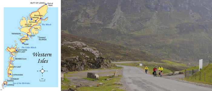 The western isles route and a hill climb